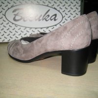 Дамски обувки м.210 естествена кожа/ естествен велур/ , снимка 3 - Дамски обувки на ток - 28404518