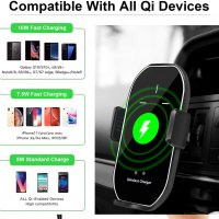 НОВО!!! Безжична Авто Стойка за зареждане на Смартфон / Automatic Wireless Car Charger А7 , снимка 5 - Аксесоари и консумативи - 33206699