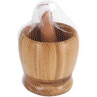 Бамбуково хаванче с чукало за чесън и подправки, 10х10 см / Външен размер 10х10 вътрешен отвор 6.5см, снимка 6 - Аксесоари за кухня - 43866896