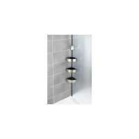 Регулируема ъглова етажерка за баня Wenko Premium, 70-260 см, огледало, снимка 4 - Етажерки - 38798799