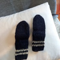 Ръчно плетени детски чорапи от вълна, ходило 14 см., снимка 2 - Чорапи - 39890462