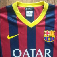 Nike Barcelona Mens SS Home Shirt - страхотна футболна тениска КАТО НОВА, снимка 2 - Тениски - 32635620