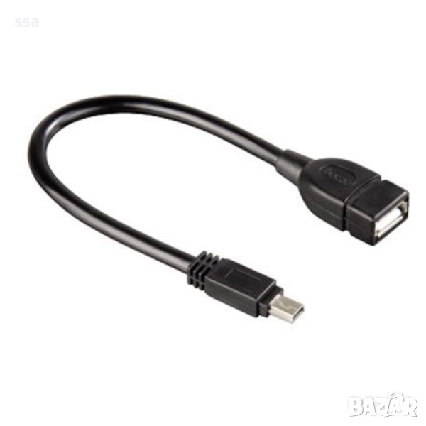 OTG кабел HAMA, mini USB B м - USB A ж, 3 звезди, HAMA-39626, снимка 1