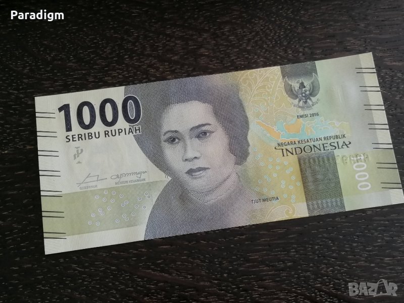 Банкнота - Индонезия - 1000 рупии UNC | 2016г., снимка 1