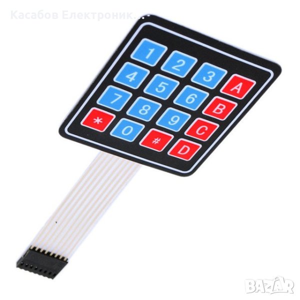 Ултра тънка мембранна клавиатура 4х4 Arduino 16 бутона, снимка 1