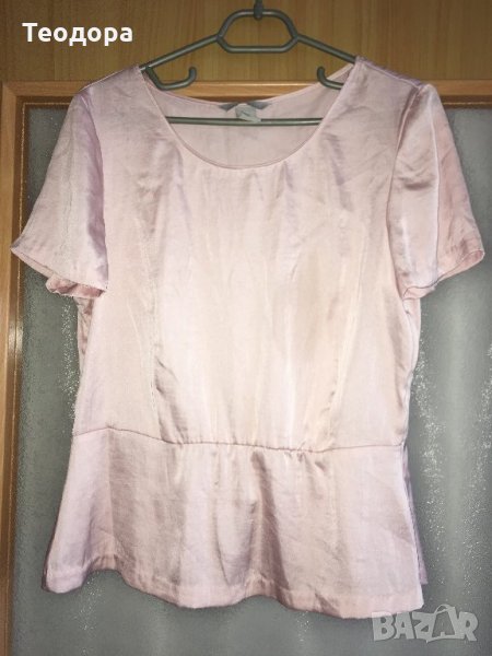 Розова сатениран блуза НМ, снимка 1