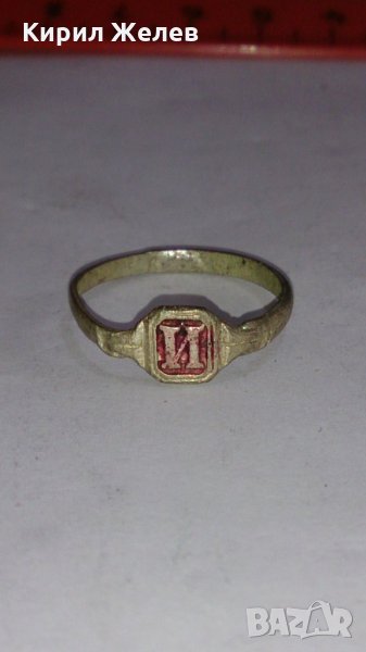 Стар пръстен уникат над стогодишен сачан - 67401, снимка 1