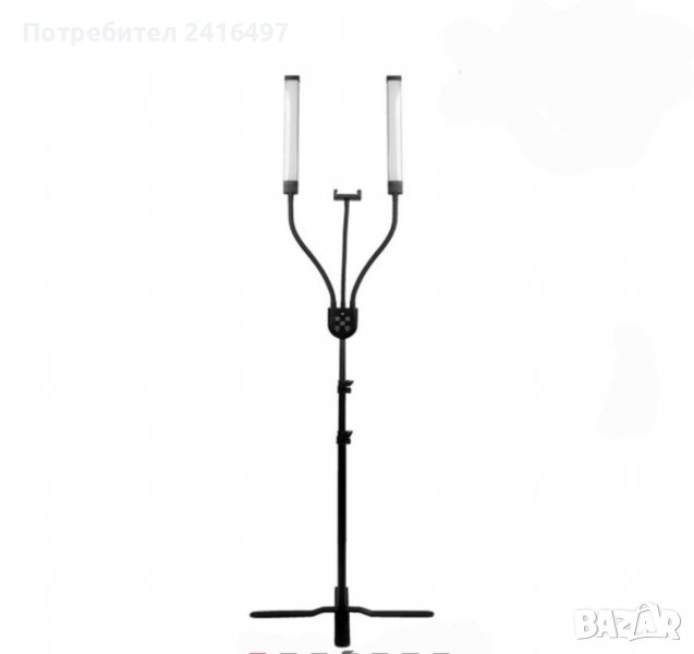 LED ГЪВКАВА ЛАМПА С ДИГИТАЛЕН КОНТРОЛ, ПОСТАВКА ЗА ТЕЛЕФОН И ДИСТАНЦИОННО, снимка 1