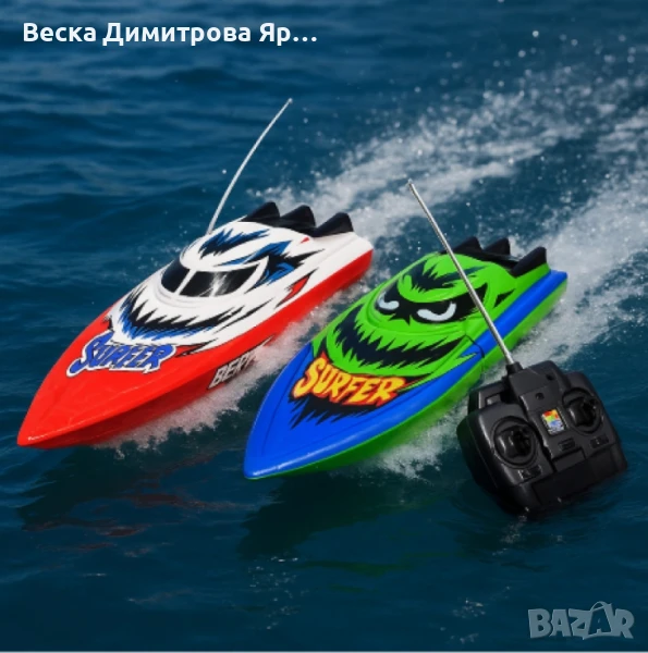 Детска високоскоростна лодка с дистанционно управление, снимка 1