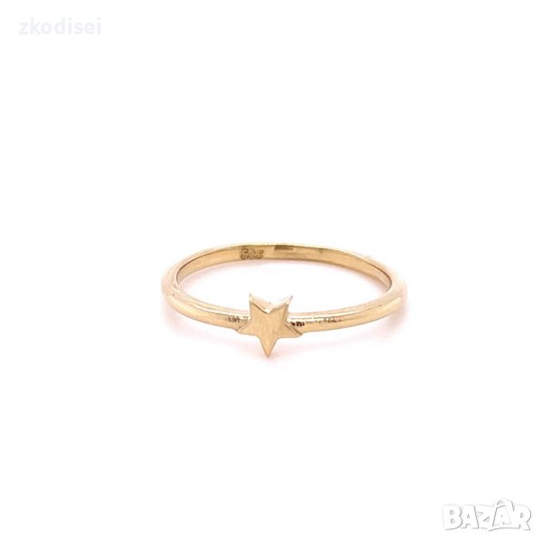 Златен дамски пръстен 1,46гр. размер:55 14кр. проба:585 модел:21903-2, снимка 1