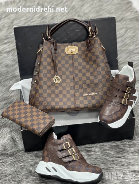 Дамска чанта портфейл и кецове Louis Vuitton код 110, снимка 1