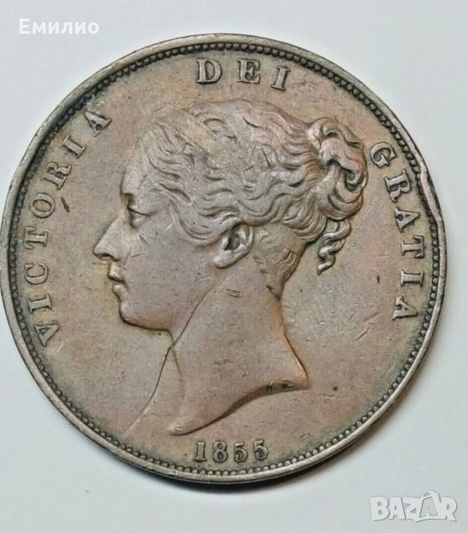 UK. Rare One Penny 1855 NC PT, снимка 1