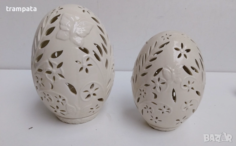 ТОП ОФЕРТА -50% Големи декоративни порцеланови яйца / свещник , снимка 1