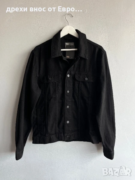 ASOS L мъжко черно дънково яке, снимка 1