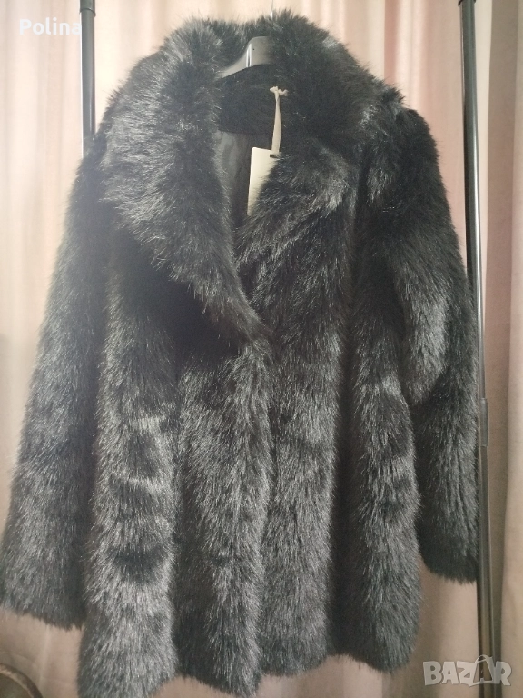 Дамско палто с косъм, снимка 1