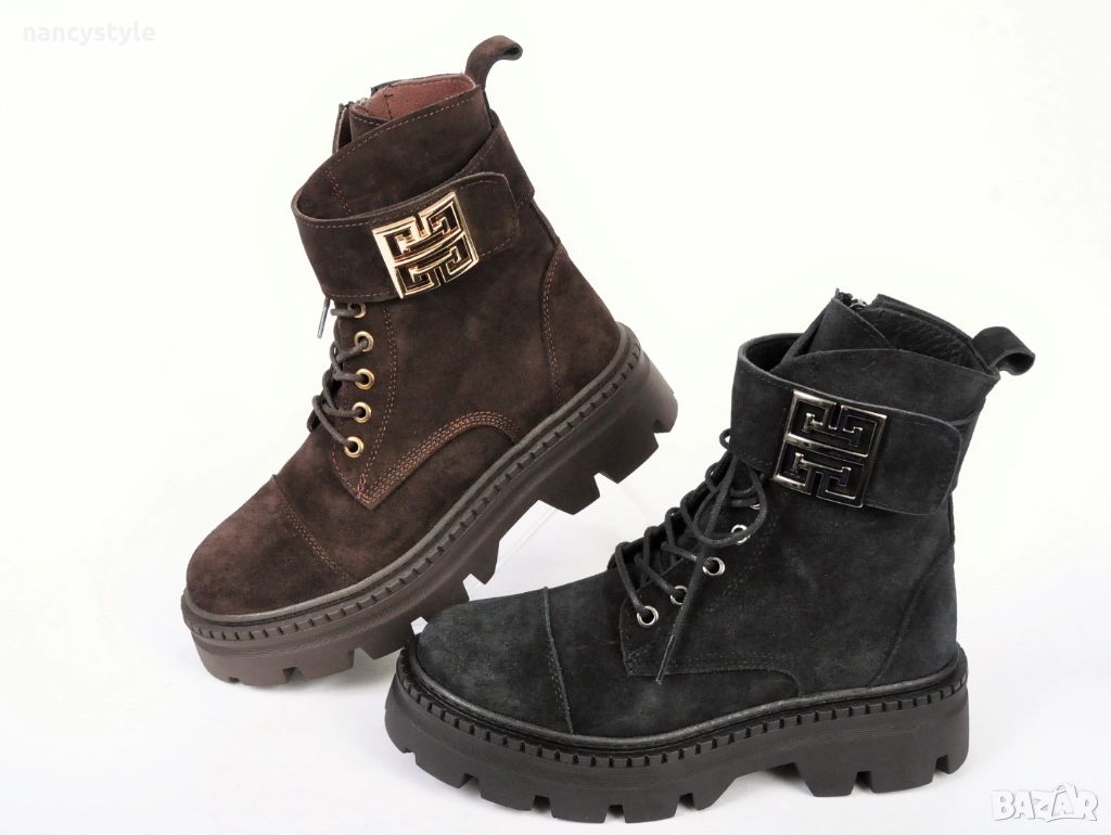 ЗИМА '25'26! Велурени дамски боти - Два цвята, снимка 1