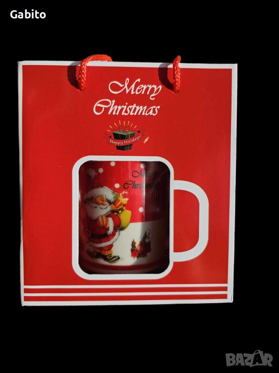 Оригинален коледен подарък чаша в оригинална  опаковка и лъжичка , снимка 1