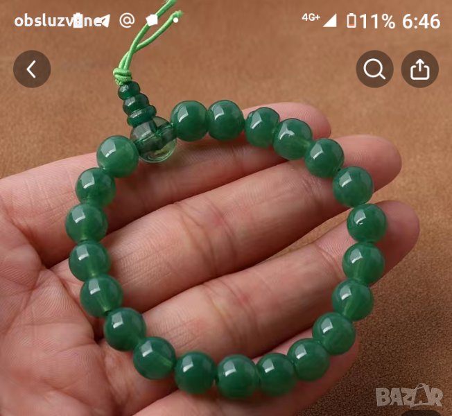 Гривна зелен ахат, снимка 1