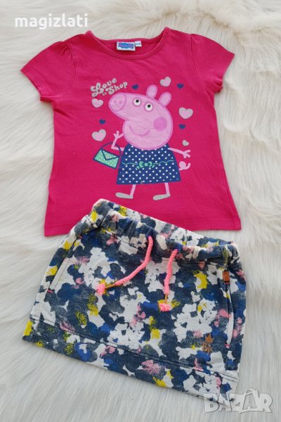 Блуза Peppa Pig и пола 18-24 месеца, снимка 1