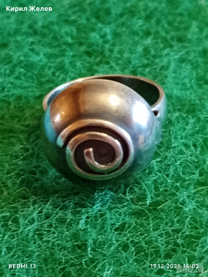 Дизайнерски сребърен пръстен АРТ БИЖУ нестандартен дизайн много красив 52319, снимка 1