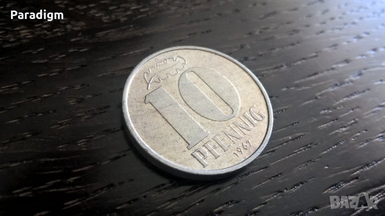 Монета - Германия - 10 пфенига | 1967г.; серия А, снимка 1