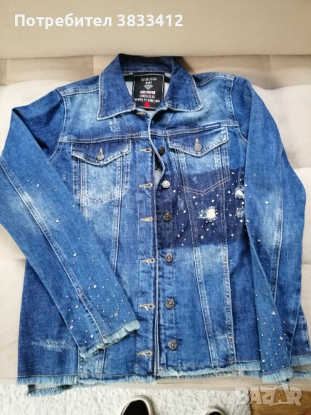  Дамско дънково яке, снимка 1