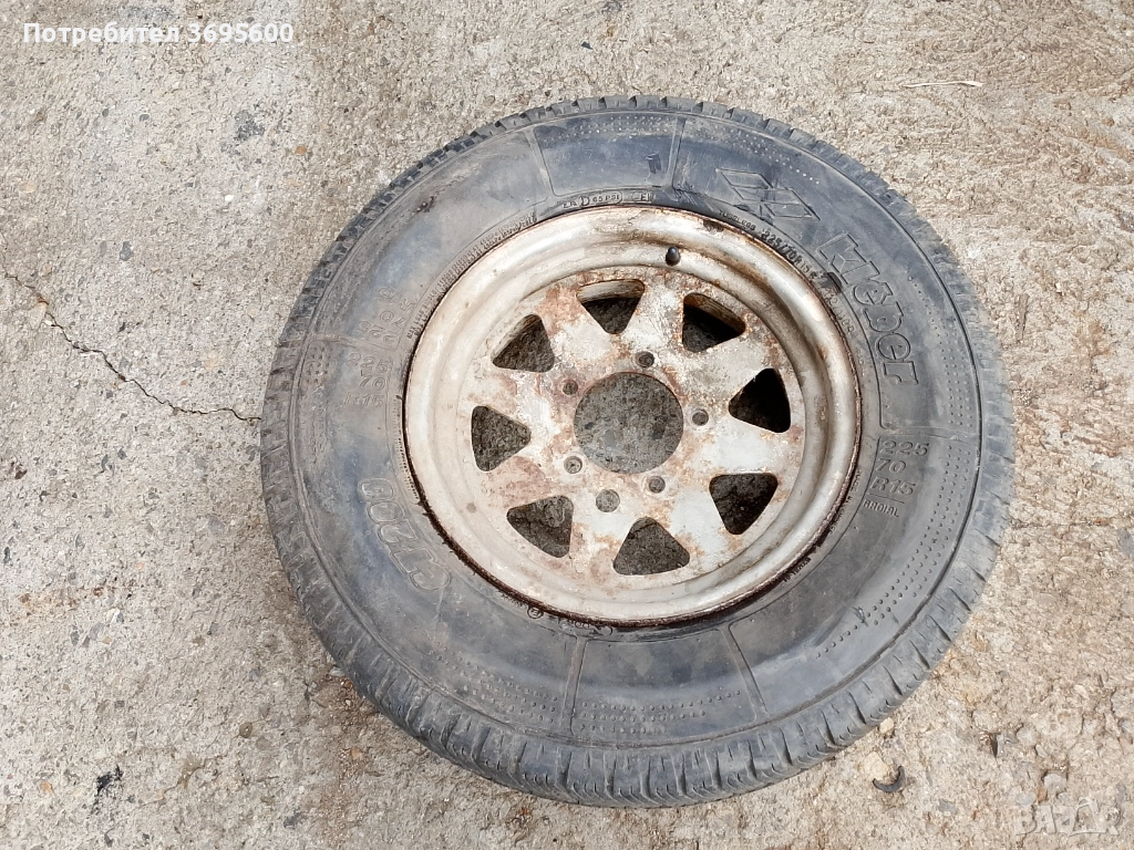 Daihatsu Feroza Дайхатсу Фероза резервна гума железна джанта 15 цола, снимка 1