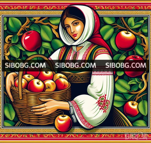✨ Диамантен Гоблен "Мома Деница с Ябълки"     3397, снимка 1