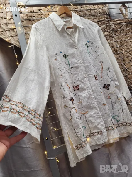 ЛЕНЕНА бродирана риза 42 размер, снимка 1