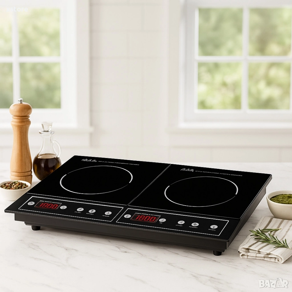 Двоен индукционен котлон Royalty Line RL-DIP4000.2 , снимка 1