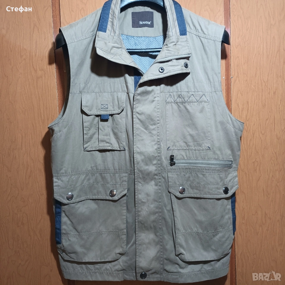 Тъмносив елек с 8 джоба, снимка 1