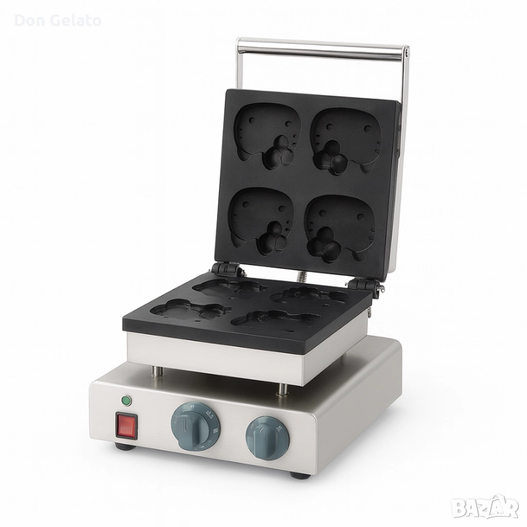 Професионален гофретник с форма на коте – Hello Kitty, снимка 1