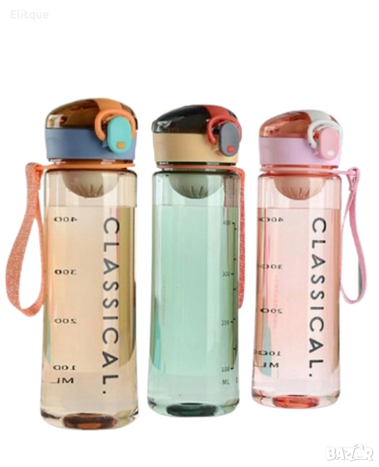Модерна и практична бутилка за вода CLASSICAL 500мл, снимка 1