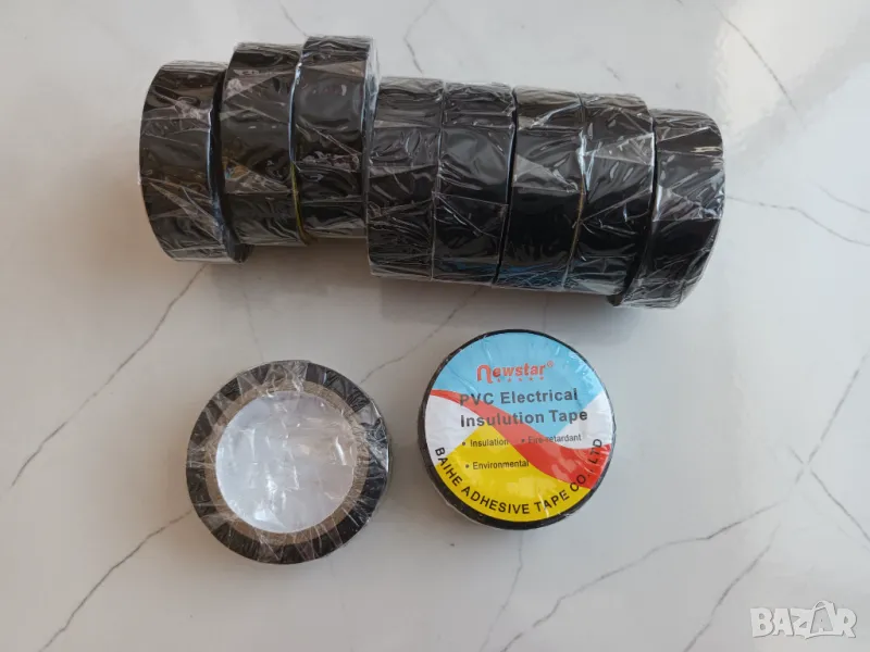 Изолирбанд 9м 17мм, изолационна лента черна, PVC Electrical Tape, снимка 1