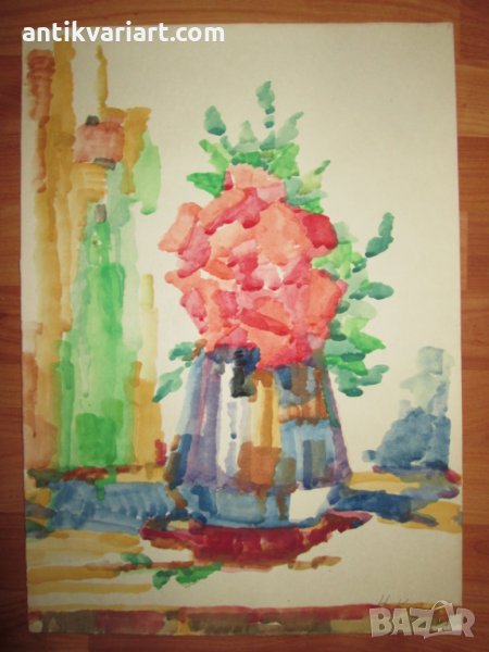 Оригинална картина -акварел, подписана 51х36см, снимка 1