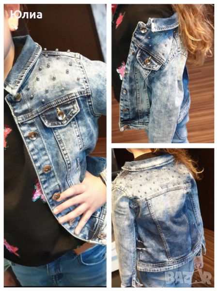 дънково яке с капси, снимка 1