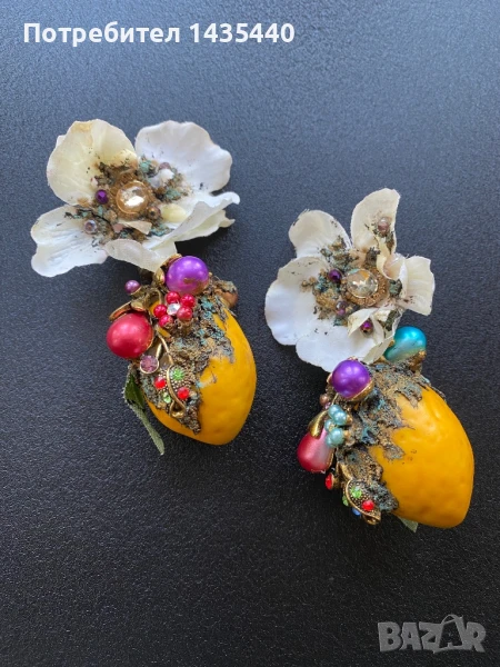 Ръчно изработени обици от серията “Забранения плод” на дизайнерката Анелия Милчева, снимка 1