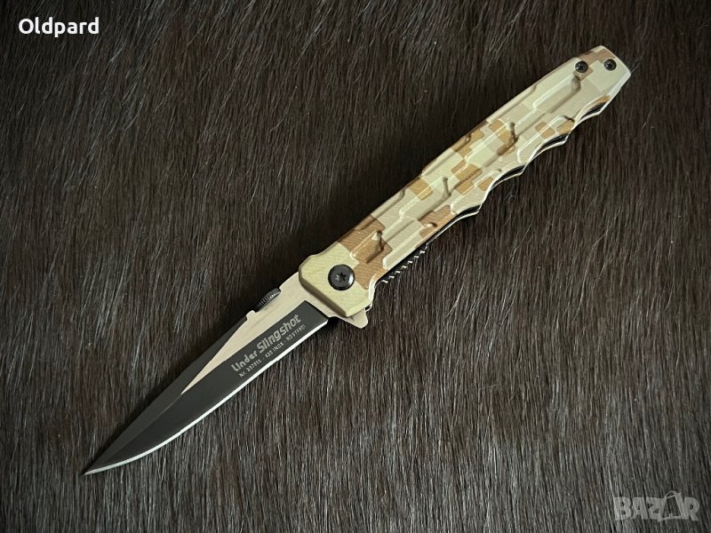 Сгъваем нож (flipper) във военен стил Linder Slingshot. (337912), снимка 1