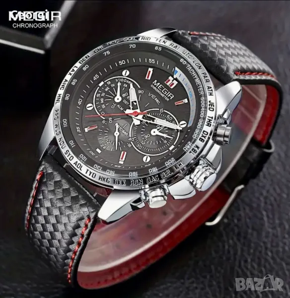 Спортно/Елегантен Мъжки кварцов часовник MEGIR* action !!, снимка 1