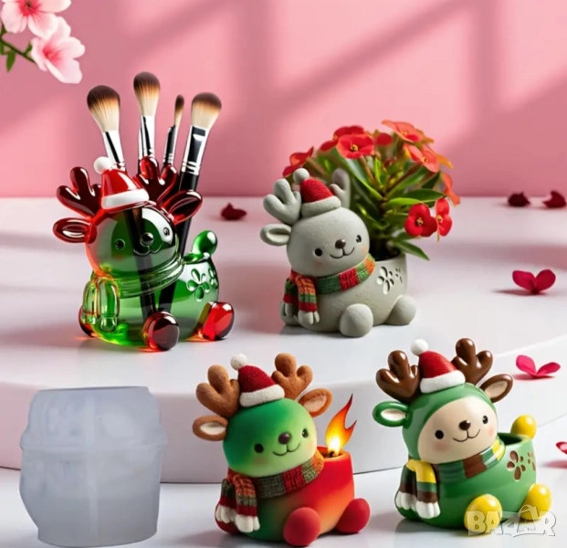 Молд кашпа коледен елен, снимка 1