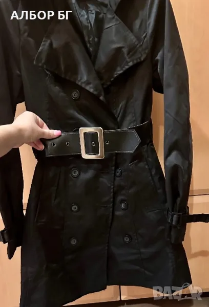 Тренч - черен, снимка 1