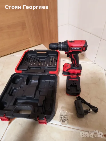 Чисто нова безжична бормашина KUZUPRO 21V 2.0Ah с 2 батерии , снимка 1