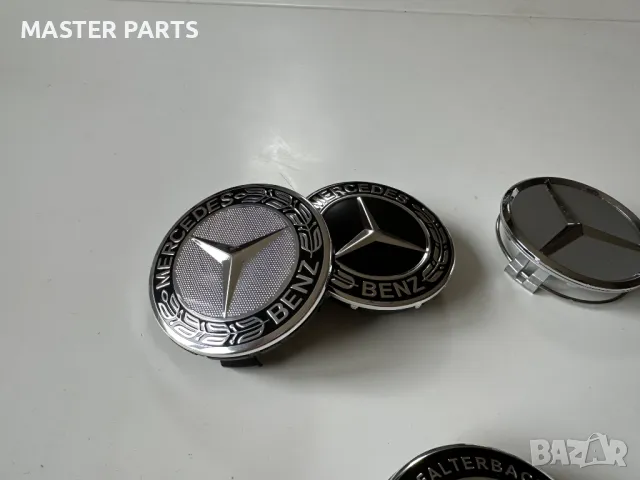 Чисто нови . Капачки за джанти MERCEDES МЕРЦЕДЕС 75мм ., снимка 6 - Части - 45380497