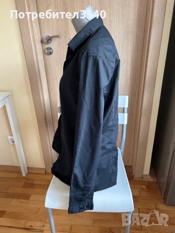 Мъжка черна риза H&M, снимка 6 - Ризи - 43395816