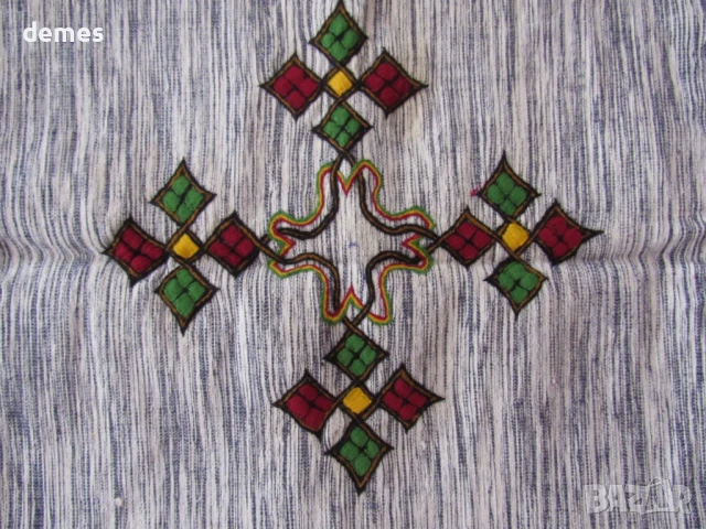 Възглавница от Етиопия, ръчна изработка, снимка 2 - Възглавници - 51304166