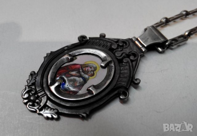 Медалйон Царска Русия - сребро емайл, снимка 9 - Колиета, медальони, синджири - 26839546