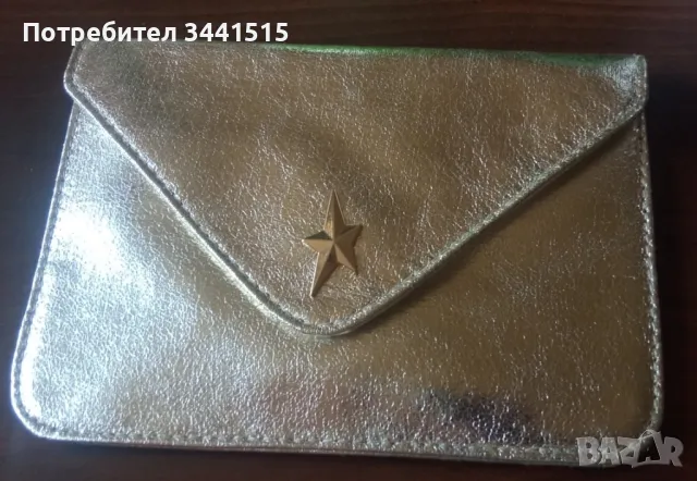 Чанта малка Thierry Mugler златиста металик с Карта MUGLER THE CIRCLE , снимка 3 - Чанти - 48413410