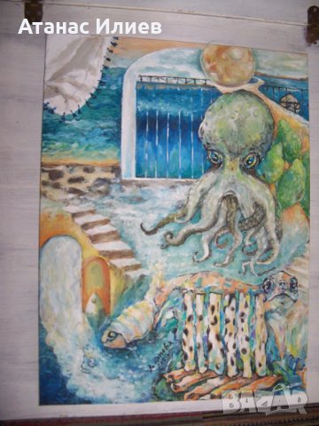 "Морски блянове" картина на худ. Десислава Илиева, снимка 2 - Картини - 32727205