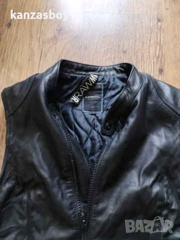  G-star 5620 Custom Zip Leather - страхотен Дамски Елек Естествена Кожa М, снимка 3 - Якета - 50150337