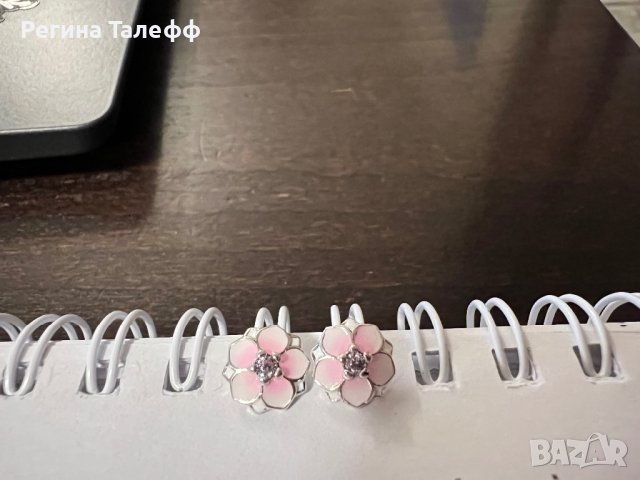 Нежни сребърни обички, снимка 2 - Обеци - 43840212